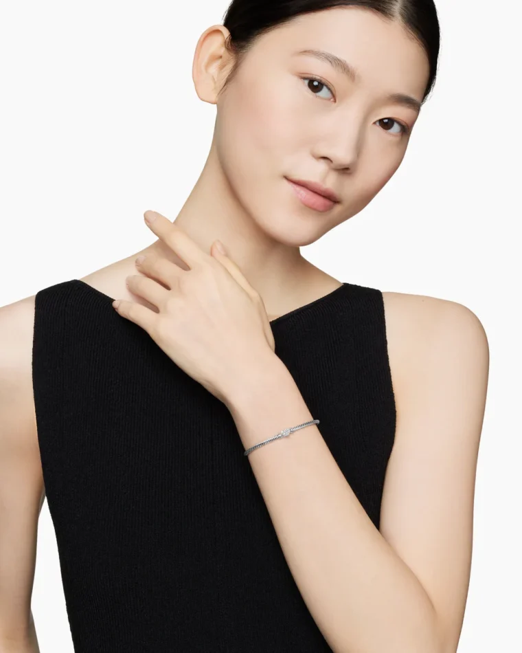 Classic Cable Heart Station Bracelet