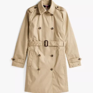 Double-Breasted Belted Trench Coat