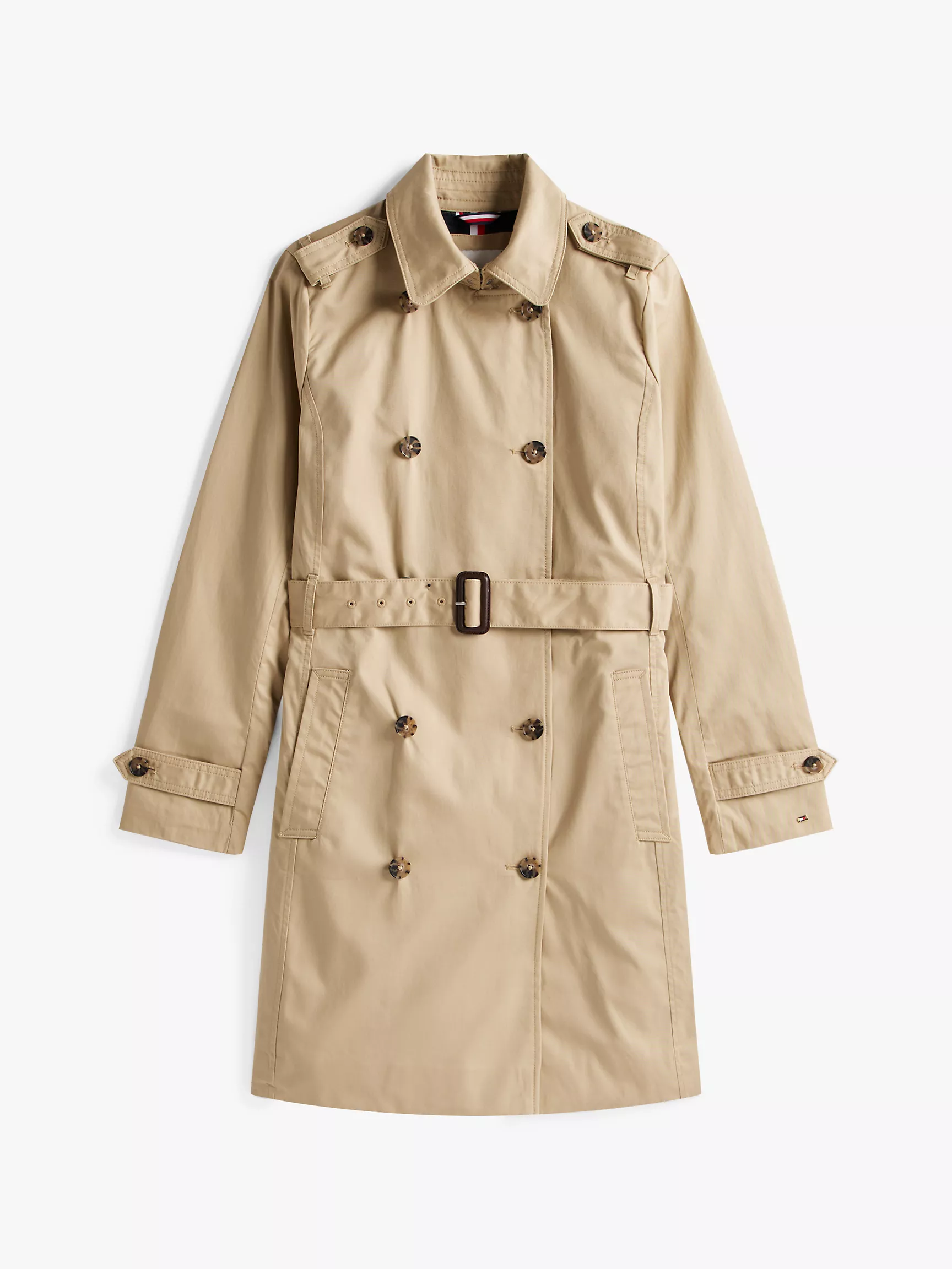 Double-Breasted Belted Trench Coat