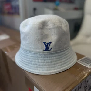 Louis Vuitton Reversible Bucket Hat Blue Summer Time 100% Authentic RARE
