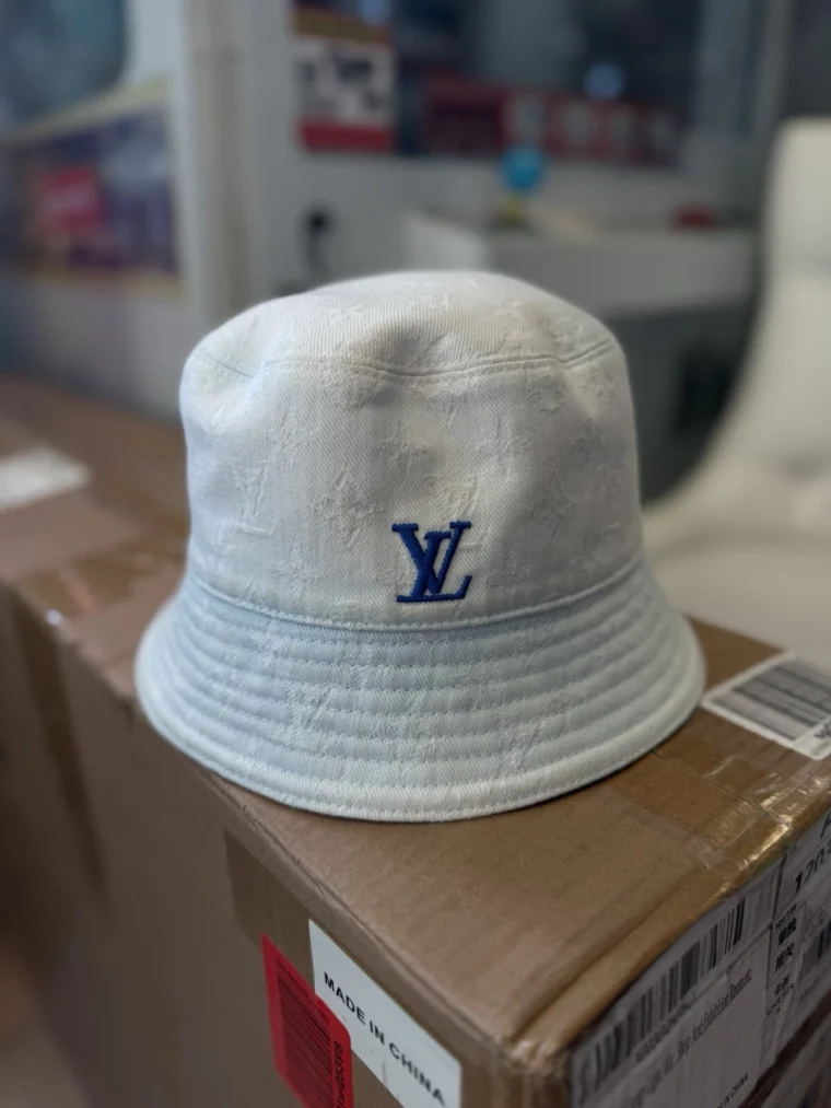 Louis Vuitton Reversible Bucket Hat Blue Summer Time 100% Authentic RARE