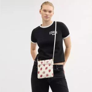 Mini Rowan File Bag With Strawberry Print
