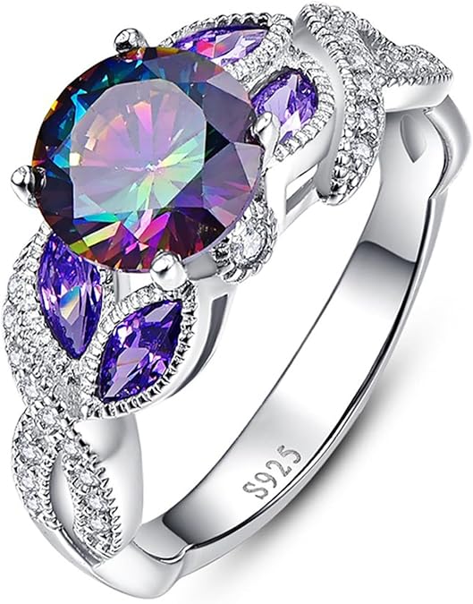 Topaz Ring Sterling Silver Women Engagement Rings