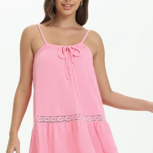 Towel Terry Lace Trim Tiered Dress by Juicy Couture