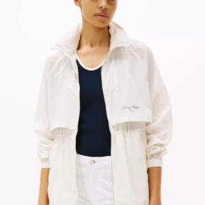 Water-Repellent Funnel Neck Windbreaker
