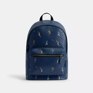 West Backpack With Baseball Print