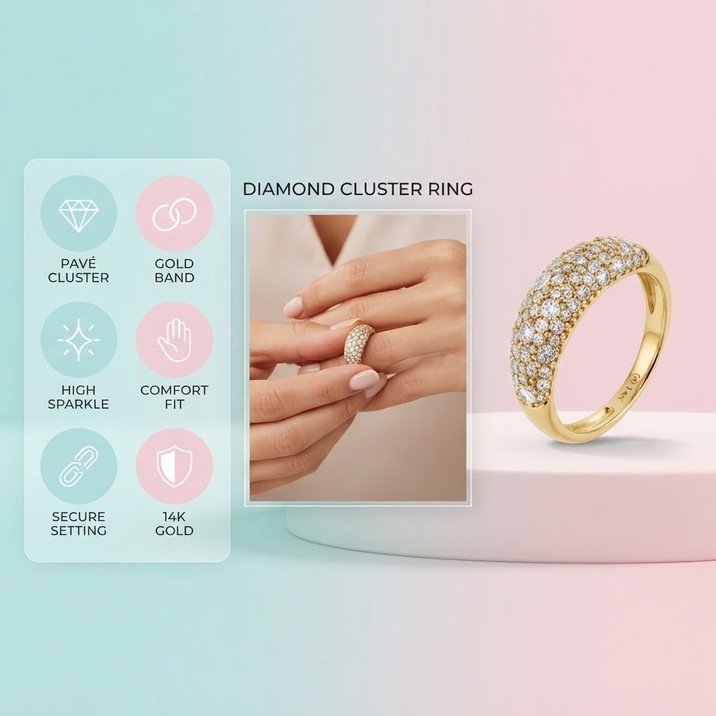 Dôme Pavé Lab Grown Diamond Ring