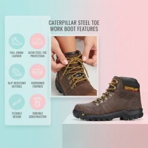 Men's Outline Steel Toe Slip Resistant Work Boot