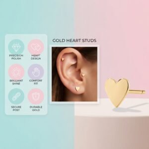 Mini Heart Studs