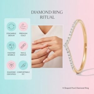 Pavé Diamond Wishbone Ring