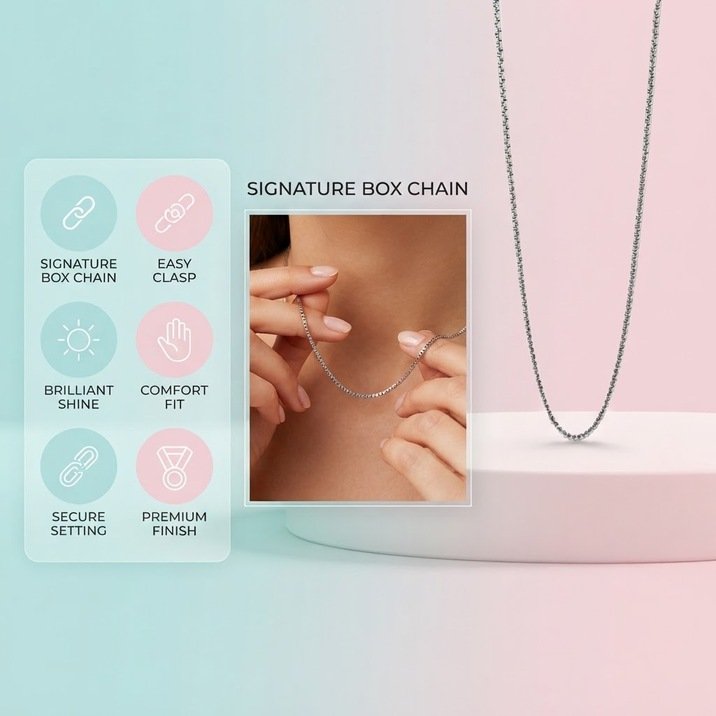 Round Box Chain Necklace